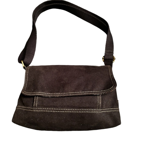 Fossil cloth crossbody purse in black. Like new! Super soft material. - Picture 2 of 8